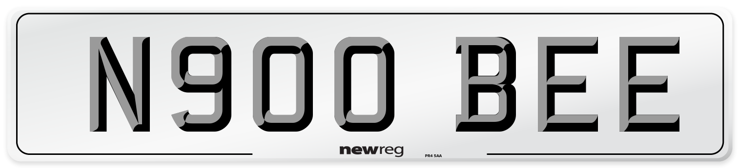N900 BEE Number Plate from New Reg